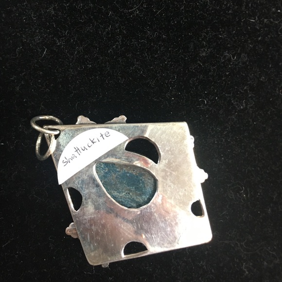 Big shattuckite pendant sterling silver floral xl - Picture 2 of 2